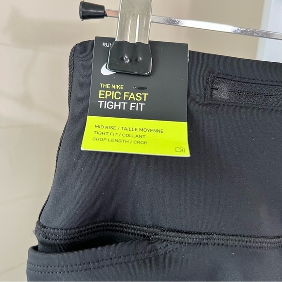 Nike NWT Epic Fast Tight Fit Mid Rise Crop DriFit Legging Size Small - Picture 3 of 12